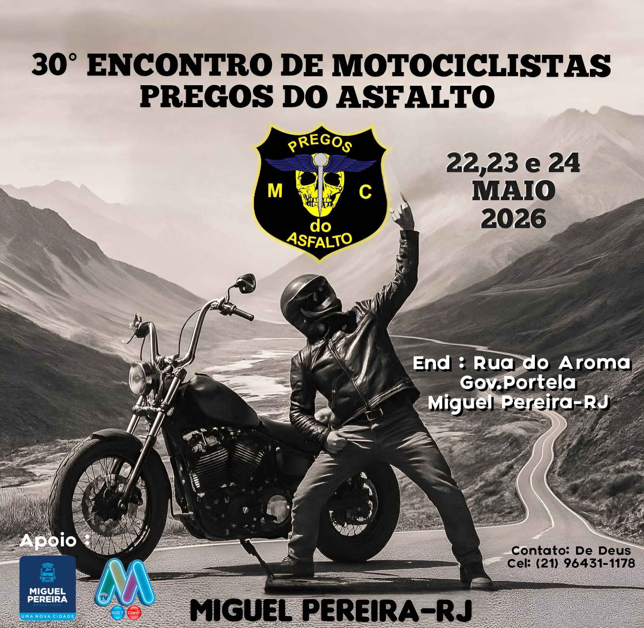 30 encontro de motociclistas de Miguel Pereira